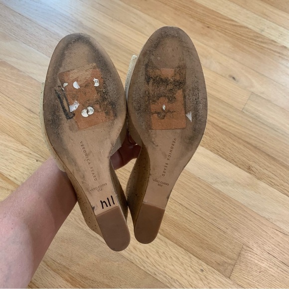 Veronica Beard White Python High Cork Wedges Size 8 M - Picture 9 of 9